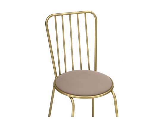 Стул на металлокаркасе Авалон бежевый велюр / золото в Ростове-на-Дону