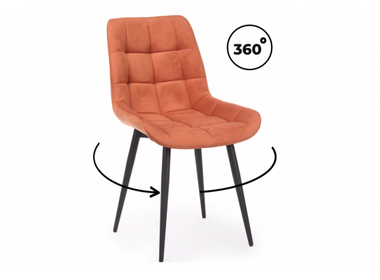 Стул на металлокаркасе Челси 360 К терракотовый (zd 432) / черный в Ростове-на-Дону