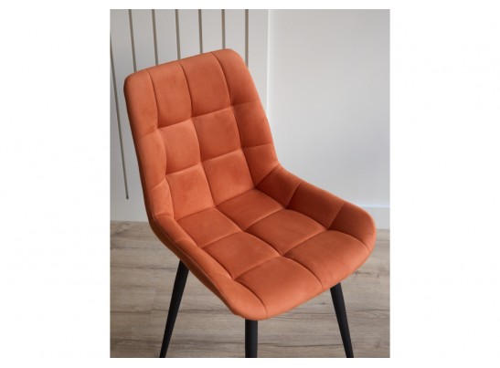 Стул на металлокаркасе Челси 360 К терракотовый (zd 432) / черный в Ростове-на-Дону