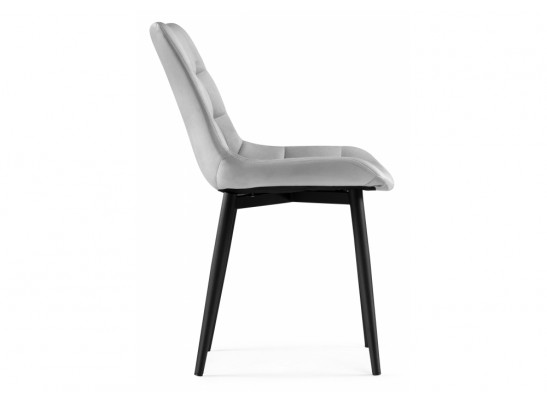 Стул на металлокаркасе Челси велюр светло-серый / черный в Ростове-на-Дону