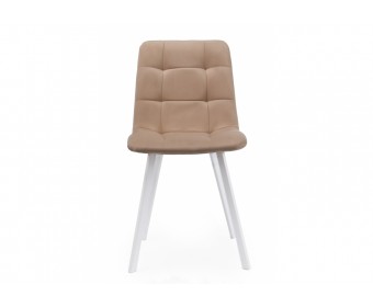 Стул на металлокаркасе Чилли бежевый / белый