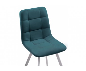 Стул на металлокаркасе Чилли морская волна / белый