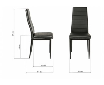 Стул на металлокаркасе DC2-001 black / white