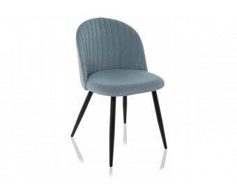 Стул на металлокаркасе Gabi 1 light blue / black