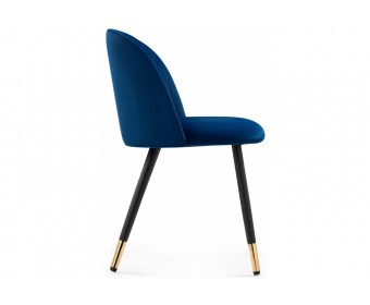 Стул на металлокаркасе Gabi dark blue / black / gold