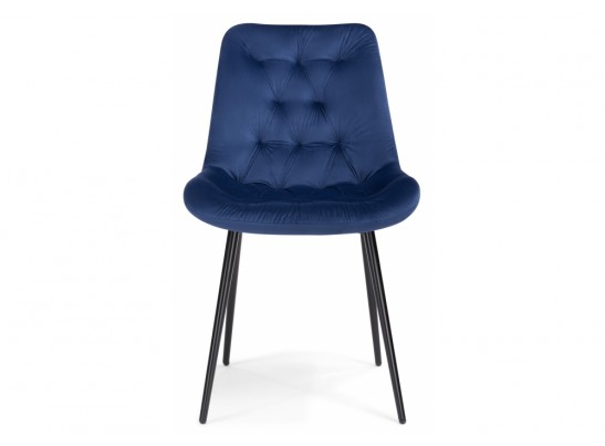 Стул на металлокаркасе Гояр темно-синий / черный глянец в Ростове-на-Дону