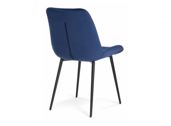Стул на металлокаркасе Гояр темно-синий / черный глянец в Ростове-на-Дону