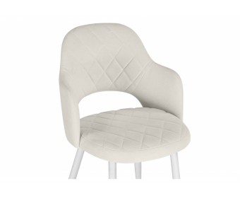 Стул на металлокаркасе Гутрид ткань RS-01 / белый