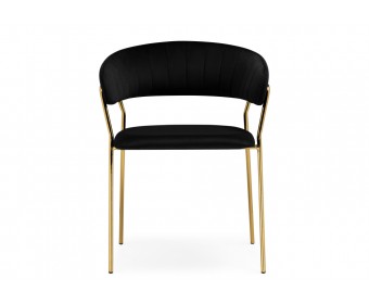 Стул на металлокаркасе Kamelia 1 black / gold