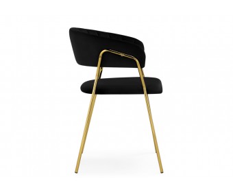 Стул на металлокаркасе Kamelia 1 black / gold