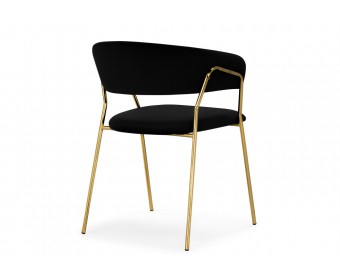 Стул на металлокаркасе Kamelia 1 black / gold