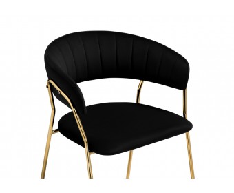 Стул на металлокаркасе Kamelia 1 black / gold