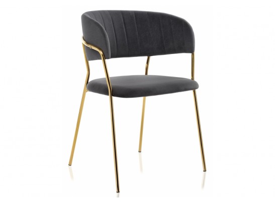 Стул на металлокаркасе Kamelia grey / gold в Ростове-на-Дону