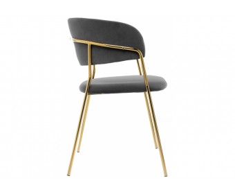Стул на металлокаркасе Kamelia grey / gold