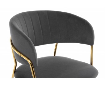 Стул на металлокаркасе Kamelia grey / gold