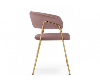 Стул на металлокаркасе Kamelia светло-фиолетовый / золотой