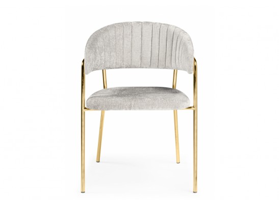 Стул на металлокаркасе Kamelia светло-серый / ткань золотые ножки в Ростове-на-Дону