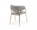 Стул на металлокаркасе Kamelia велюр светло-серый / золотой в Ростове-на-Дону