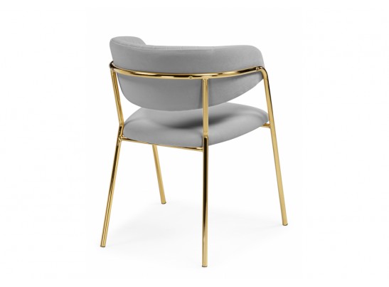 Стул на металлокаркасе Kamelia велюр светло-серый / золотой в Ростове-на-Дону