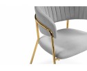 Стул на металлокаркасе Kamelia велюр светло-серый / золотой в Ростове-на-Дону