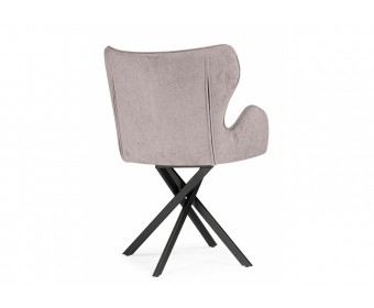 Стул на металлокаркасе Карлайл латте brendy smoke 04 / черный