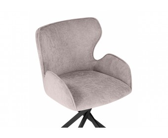 Стул на металлокаркасе Карлайл латте brendy smoke 04 / черный