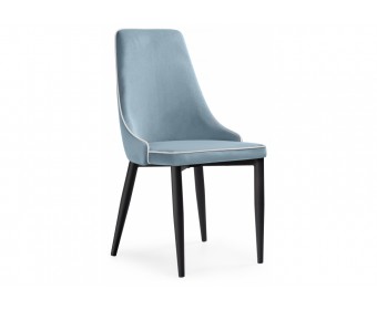 Стул на металлокаркасе Kora 1 light blue / white / black