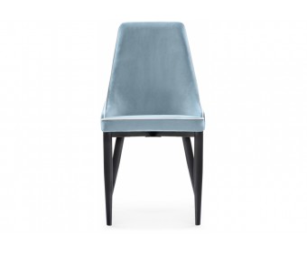 Стул на металлокаркасе Kora 1 light blue / white / black