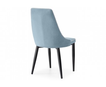 Стул на металлокаркасе Kora 1 light blue / white / black