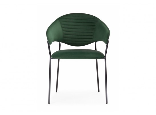 Стул на металлокаркасе Рансол темно-зеленый / черный глянец в Ростове-на-Дону