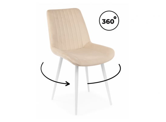 Стул на металлокаркасе Седа 360 бежевый (zd 210) / белый в Ростове-на-Дону