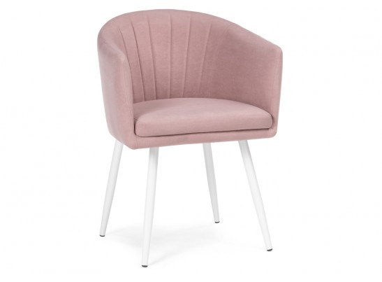 Стул на металлокаркасе Валета пыльно-розовый / белый в Ростове-на-Дону