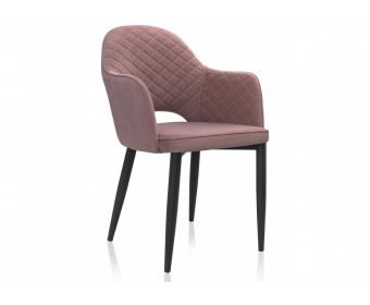 Стул на металлокаркасе Vener light purple / black