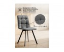 Стул на металлокаркасе Симпл темно-серый / черный в Ростове-на-Дону