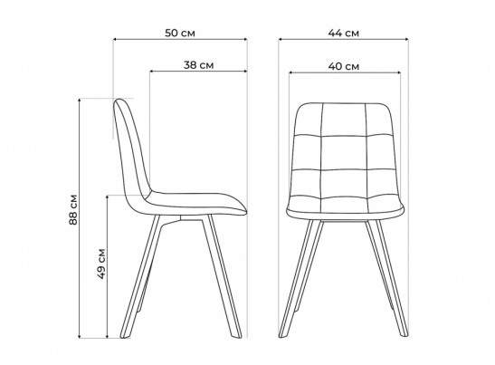 Стул на металлокаркасе Симпл темно-серый / черный в Ростове-на-Дону