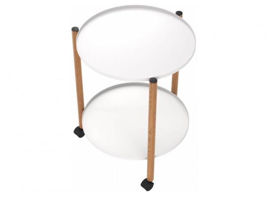 Журнальный столик SHT-CT62 белый муар / светлый орех в Ростове-на-Дону