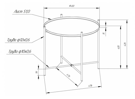 Журнальный столик SHT-CT8-2 белый муар в Ростове-на-Дону