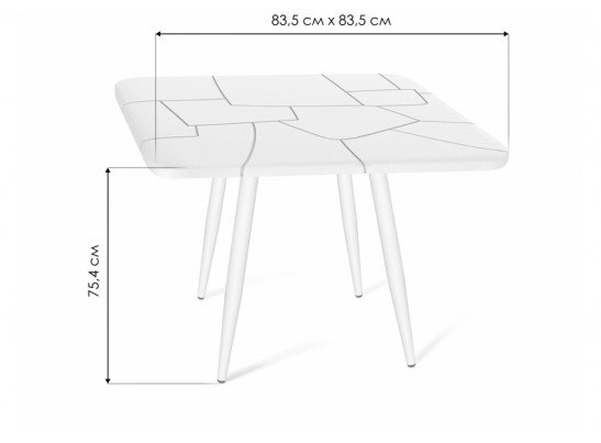 Деревянный стол SHT-TU14/TT30 белый муар / золото / белый в Ростове-на-Дону