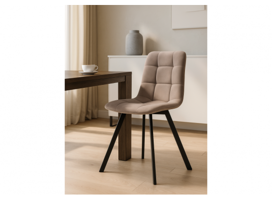 Стул на металлокаркасе Симпл латте / черный в Ростове-на-Дону