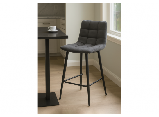 Полубарный стул Симпл темно-серый / черный в Ростове-на-Дону