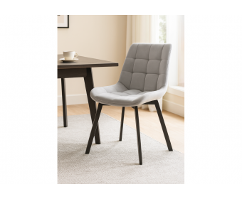 Стул МР Стронг светло-серый (hl 63) / 1П черный каркас