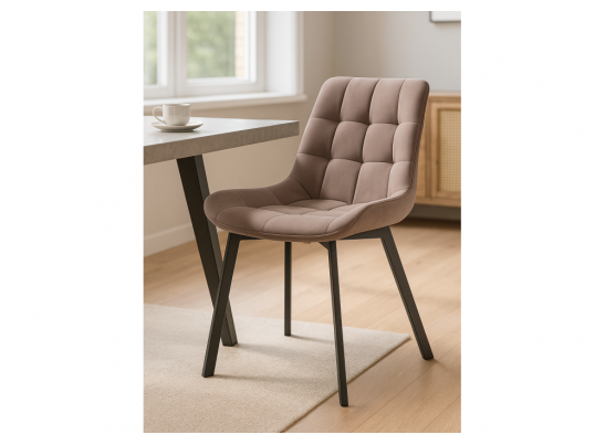 Стул на металлокаркасе Стронг вращающийся латте велютто 08 / черный каркас в Ростове-на-Дону