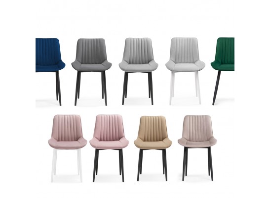 Комплект стульев Вейв 4 шт светло-серый / черный в Ростове-на-Дону