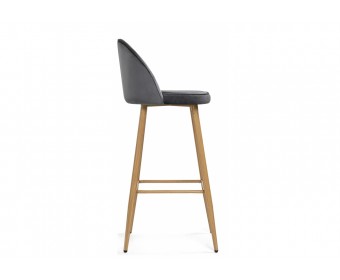 Барный стул Dodo 1 dark grey with edging / wood