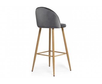 Барный стул Dodo 1 dark grey with edging / wood
