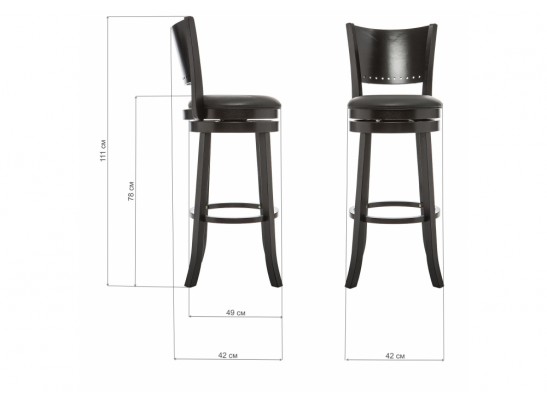 Барный стул Fler cappuccino / black в Ростове-на-Дону