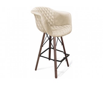 Барный стул Sheffilton SHT-ST31-С4/S80 кремовый / темный орех / черный