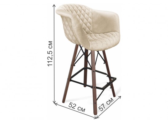 Барный стул Sheffilton SHT-ST31-С4/S80 кремовый / темный орех / черный в Ростове-на-Дону