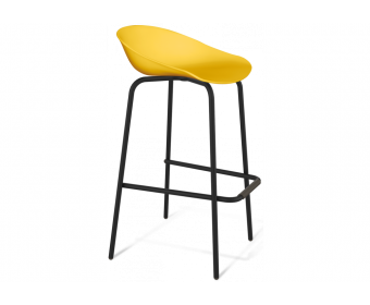 Барный стул SHT-ST19/S29 желтый / черный муар