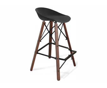 Барный стул SHT-ST19/S80 черный / темный орех